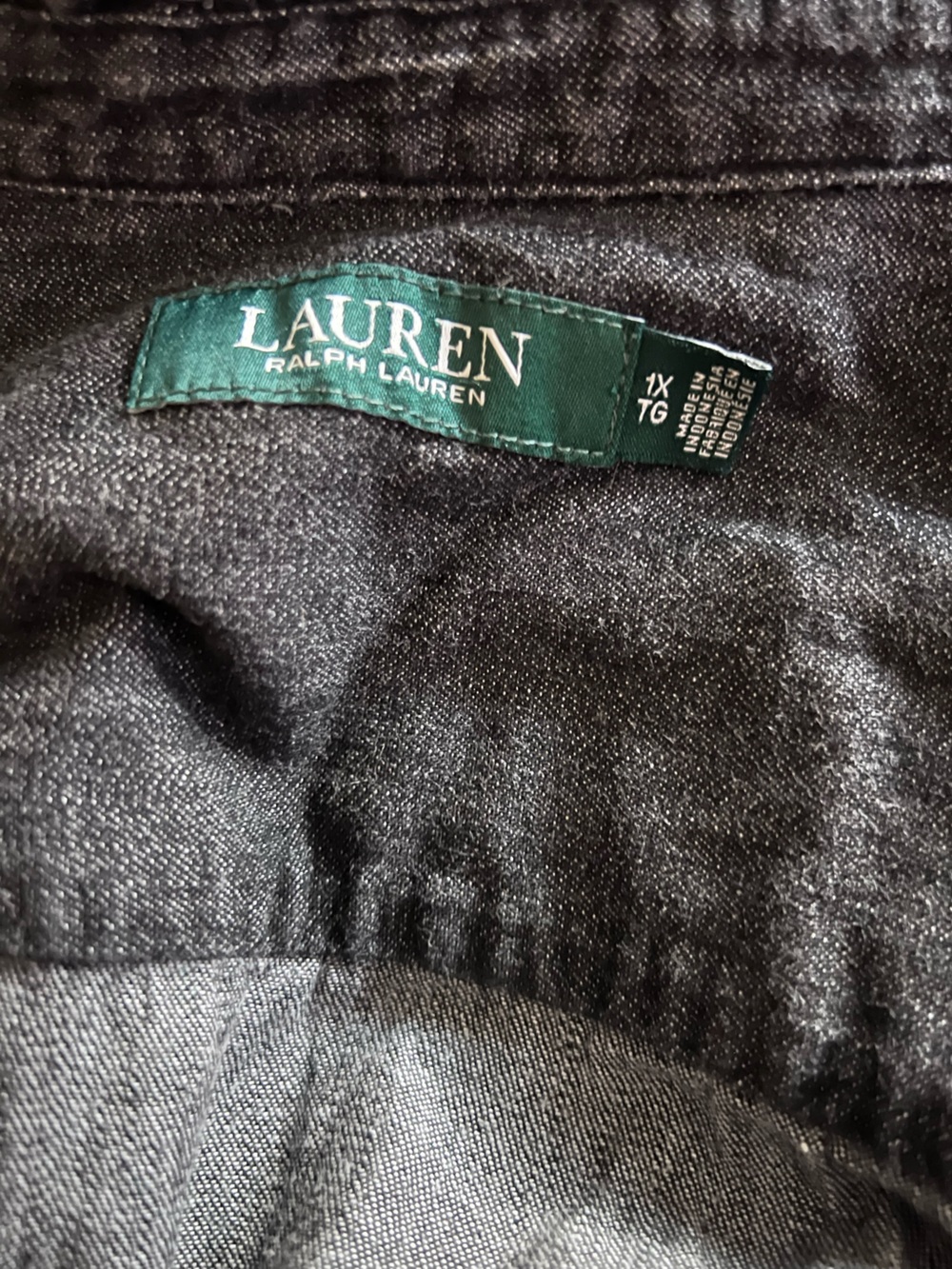 Ralph Lauren Black Ruffled-Trim Lightweight Shirt Jacket - Picture 3 of 3